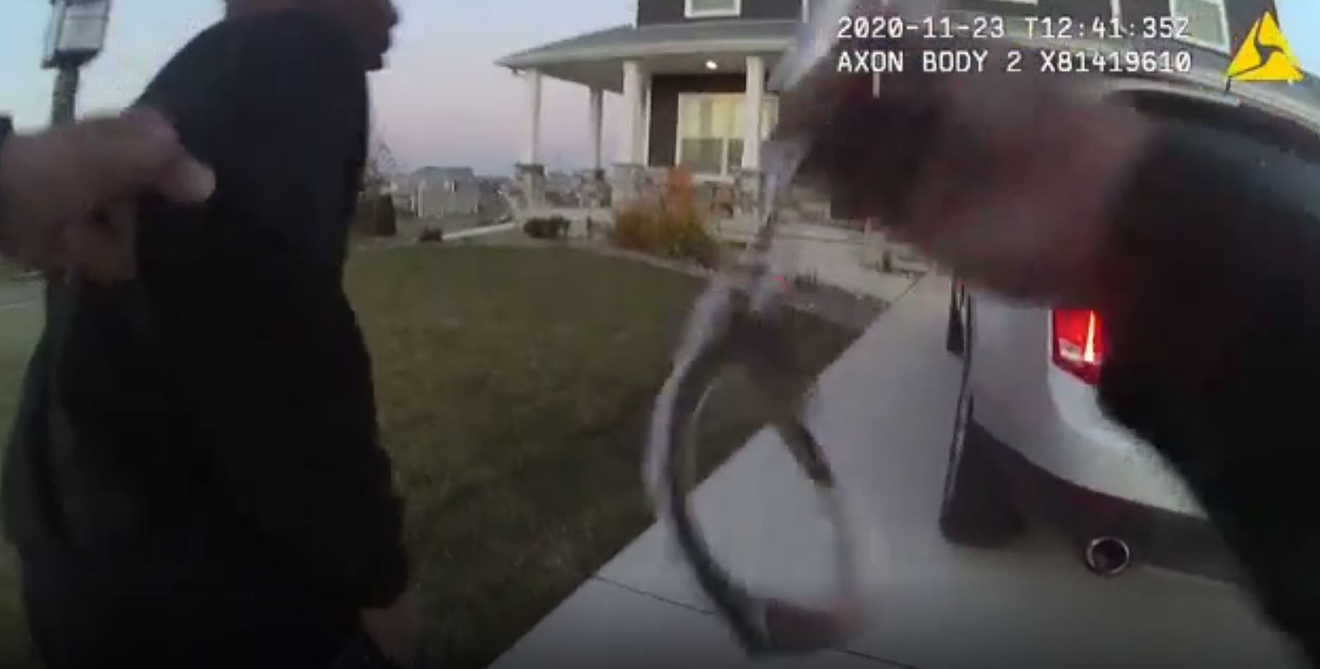 Body camera video shows events leading up to officers being dragged